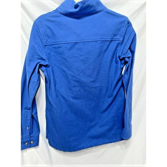 LL Bean Vintage Pullover Flannel/Fleece Blue Half Zip XS Women, Regular Fit NWT - Picture 9 of 11